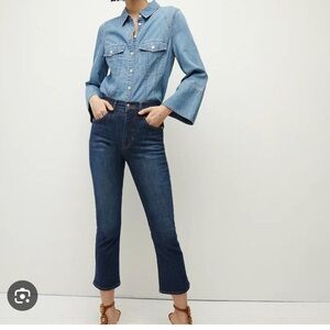 Frank And Oak Black Denim Jeans. Karen kick-flare